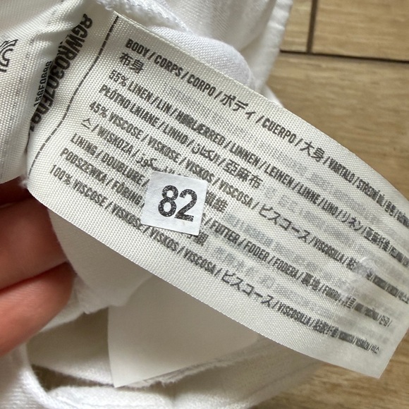 Abercrombie Fitch Sloane High Rise Tailored Linen Blend Wide Leg Pant 24/00L - Picture 9 of 12